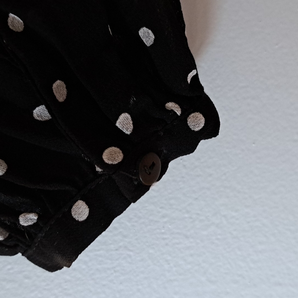 Zara Polka Dot Black and White Blouse - Picture 4 of 6